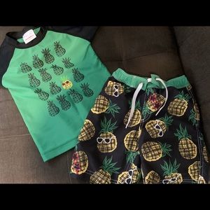 Boys swim suit from Hanna Anderson.